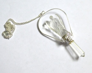 3pcs Bouteille Chips Pendule Feng Shui Love Style Agate sculptée à la main Pierre naturelle Gravure Chip Carving Technique Chaîne incluse - Product Image 3