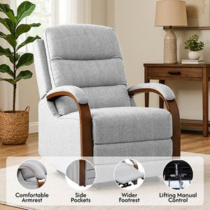Fauteuil inclinable électrique à double moteur avec fonction massage et chaleur, revêtement en velours égyptien pour personnes âgées, fauteuil releveur électrique - Product Image 6
