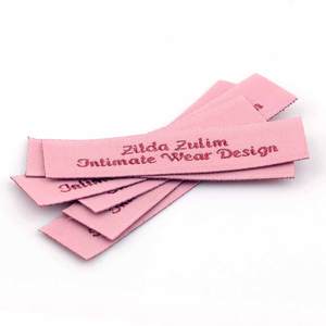 Patch thermocollant 3D en feutre non tissé tissé rectangulaire rose pour accessoires vestimentaires - Product Image 2