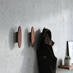 Porte-manteau et porte-casquettes mural ovale en bois, multifonctionnel, non pliable, organisateur moderne pour entrée - Product Image 3
