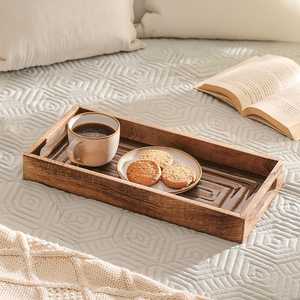 Bandeja Rectangular de Madera Premium con Grabado Geométrico, Diseño Minimalista, Duradera, Hecha a Mano para Uso Doméstico - Product Image 6