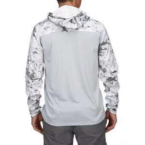 เสื้อฮู้ดตกปลาแขนยาวสำหรับผู้ชาย ป้องกันแสงแดด UPF30 ขายส่ง - Product Image 2