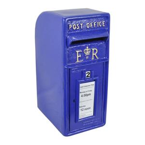 Cast Iron ER Letter Box Rust Resistance Easy Mount Custom Wedding Post Box Blue Powder Coated Wholesale Price - Product Image 1