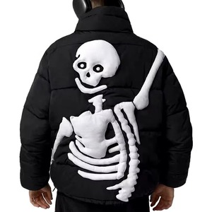 Winter Trendy High Quality <b>Long</b> Sleeve Men's Puffer <b>Jacket</b> Custom OEM Breathable Windproof Cotton Filled Design Stand - Product Image 2