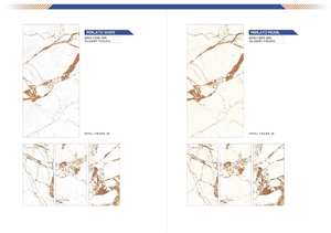 Azulejos de Cerámica de Porcelana Brillante de Alta Calidad de 600*1200 mm, Diseño Moderno para Paredes Interiores de Villas y Pisos de Salas de Estar - Product Image 1