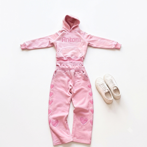 2027 American Style Streetwear Maternity Hooded Tracksuits Custom Embroidered Print Double-layer Sweatpants Oversized Hoodie - Product Image 1