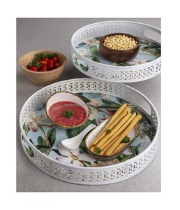 Bandeja de metal hecha a mano multiusos para servir Almacenamiento de exhibición con diseño elegante de lujo Apto para lavavajillas y opción de logotipo personalizado - Product Image 4