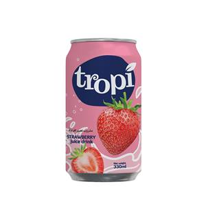Jus Tropi 330ml en canette aluminium, 100% purée de fruits, faible teneur en matières grasses, stérilisé, fraîchement pressé, 5 Brix, fruits variés - Product Image 3
