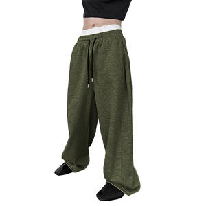 Pantalon de survêtement surdimensionné personnalisé pour homme – Qualité supérieure, uni, style européen et américain, en velours côtelé pour un look décontracté - Product Image 3