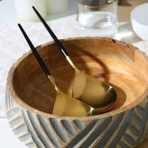 Cuillère à dessert en métal doré, design élégant, la plus vendue pour restaurants et cafés – Cuillère de service pour grossistes - Product Image 2