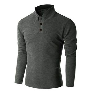 Men's <b>Long</b> <b>Sleeve</b> <b>Henley</b> T-Shirt 100% Cotton Breathable Quick Dry Silk Screen Printed Blank Eco-Friendly Casual Pullover 2XL - Product Image 1