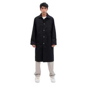 Gabardina para Hombre 100% Poliéster, Cierre de Botones de Una Fila, Decoraciones de Botones de Cuerno Tejidos, Cuello Vuelto - Product Image 5