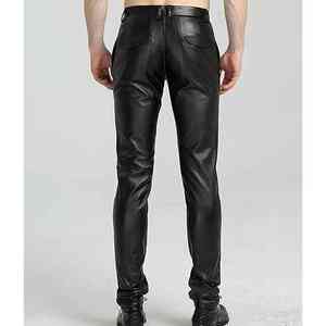 Pantalones de Cuero para Hombre, Estilo Vintage, Corte Regular, Cintura Alta, Frente Plano, con Cordón Ajustable, Transpirables, Tecnología POWER DRY, al Mejor Precio - Product Image 4