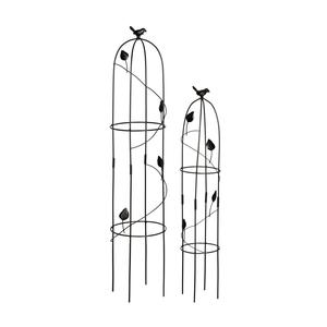 Nouvel Obélisque Tendance pour Plantes de Jardin en Fer Léger – Supports pour Plantes Grimpantes (Lot de 2) – Piquets de Soutien Connectables - Product Image 3