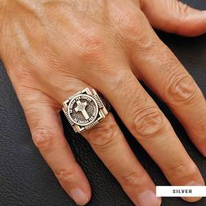 Bague BOJ RCJ 009 personnalisée en argent et diamant, bague de diplôme universitaire unisexe, cadeau pour les occasions de fête, prix bas - Product Image 5