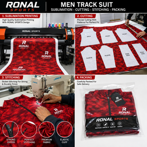 ชุดวอร์มลายพรางสีแดง RONAL SPORTS แบบซิปเต็มตัว ชุดออกกำลังกาย แห้งเร็ว ผลิตจากโพลีเอสเตอร์ เหมาะสำหรับใส่ในฤดูใบไม้ร่วง ดีไซน์ทันสมัย สามารถปรับแต่งได้ สำหรับผู้ชาย - Product Image 5
