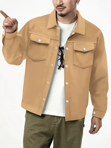 Chaqueta Cortavientos de Verano Unisex de Moda, Personalizada, con Exterior de Lona y Poliéster, Corte Ajustado, Cuello Mao, de Alta Calidad - Product Image 2