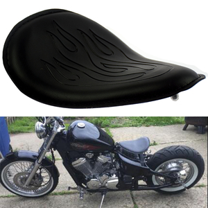 HCMOTORKU-Siège de <span class=keywords><strong>selle</strong></span> SOLO en cuir marron/noir pour Harley Sportster XL 883 48 1200 fer pour Honda - Product Image 6