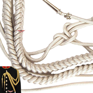 <b>Dress</b> Aiguillette <b>Silver</b> <b>Dress</b> Aiguillette <b>Silver</b> Bullion wire aiguillettes Hand knitted Aiguillettes - Product Image 3