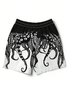 กางเกงว่ายน้ำชายหาดแห้งเร็วลายดอกไม้เหนือเข่า น้ำหนักเบา ระบายอากาศได้ดี กันน้ำ ผ้าทอ มีเชือกผูก - Product Image 4