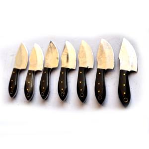 Couteau pliant de poche en acier Damas forgé à la main avec étui en cuir, idéal pour la vente en gros aux États-Unis, tendance, en corne de bélier, pour activités de plein air - Product Image 3