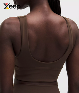 เสื้อชั้นในกีฬาโยคะคุณภาพสูงสำหรับผู้หญิง XEEP รุ่น XC-SB-151 แบบเรียบง่าย ระบายอากาศได้ดี สายปรับได้ แผ่นรองถอดออกได้ รองรับได้ดีเยี่ยม แห้งเร็ว - Product Image 4