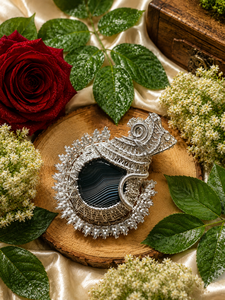 Superbe Collier Unisexe en Fil Tressé à la Main avec Pendentif en Pierre Naturelle, Breloque Ovale et Ronde en Argent, Idéal pour un Cadeau - Product Image 1