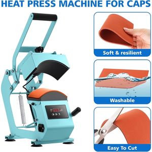 Set di 5 Tappetini in Silicone 8 x 4 Pollici Resistenti al Calore per Trasferimento Termico HTV su Cappelli, per Macchina Termopressa - Product Image 3