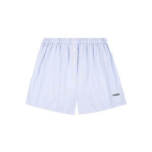 Shorts de sport pour femmes SRC personnalisés OEM, en coton popeline premium, rayés, style moto et motard, avec ceinture élastique - Product Image 3