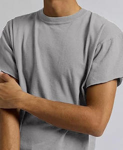 เสื้อยืดทรงบ็อกซี่ฟิตสำหรับผู้ชาย 10 อันดับแรก เสื้อยืดโอเวอร์ไซส์ลำลอง ผ้าฝ้ายระบายอากาศ ทรงหลวม ไหล่ตก นุ่ม สบาย - Product Image 3