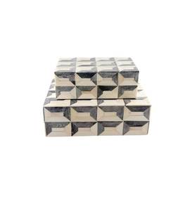 Hand crafted resin inlay box MDF decorative storage box Resin jewellery box factory <b>Low</b> price resin storage - Product Image 1