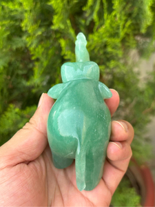 Hand Carved Green Aventurine <b>Elephant</b> Figurine Natural Crystal Decor OEM ODM Wholesale Supplier - Product Image 5