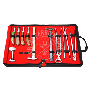 Kit d'outils de maréchal-ferrant professionnel de 15 pouces Instrument vétérinaire pince à sabot tondeuse boucle couteau tampon 2 marteaux en fer à cheval chevaux - Product Image 1