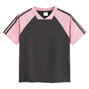 Camiseta Deportiva de Manga Raglán con Cuello en V para Hombre, de Secado Rápido, Corte Regular, 100% Poliéster, Diseño Sólido Tejido - Product Image 1