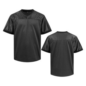 T-shirt sport blanc pour homme, col en V, manches courtes, tricoté, 100 % polyester, coupe classique, respirant, design uni - Product Image 2