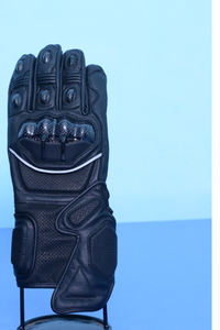 Gants de moto en cuir véritable pour hommes, avec protection des doigts et des phalanges, compatibles écran tactile, respirants, équipement de motard - Product Image 2