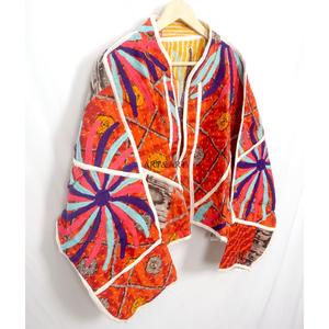 Beautiful Handmade 100% Cotton Kantha <b>Jacket</b> <b>Mandarin</b> <b>Collar</b> Full Sleeves Breathable Eco-Friendly All Season Fashionable Design - Product Image 5