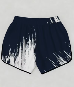 <b>Men</b> <b>s</b> <b>Navy</b> Blue MMA <b>Shorts</b> with White Splash Pattern Muay Thai Kickboxing Training Fight <b>Shorts</b> - Product Image 3
