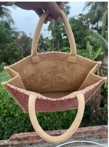 High Quality Luxury <b>Jute</b> Tote <b>Bag</b> Custom Printed Logo Durable Eco Friendly <b>Shopping</b> Carry <b>Bag</b> for Grocery Retail Packaging Daily - Product Image 3