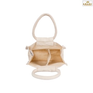 Bolsa de Vino Ecológica de Lona con Ventana de PVC, Capacidad para Dos Botellas, Ideal para Fiestas - Product Image 2