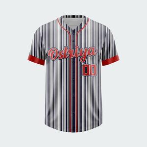 Full <b>Button</b>-<b>Up</b> <b>Short</b> <b>Sleeve</b> Baseball Softball Jersey Breathable Quick Dry V-Neck Unisex Sports Wear Custom Logo Cheap Price - Product Image 2