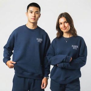 Sudadera Casual Oversize de Color Liso para Mujer, Hombro Caído, Cuello Redondo de Algodón, Sudadera Unisex, Fabricante Mayorista - Product Image 5