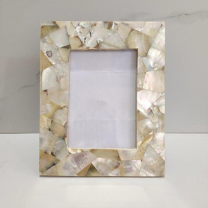 Picture <b>frame</b> from mother of pearl shell ivory color small medium <b>large</b> various size photo <b>frames</b> - Product Image 5