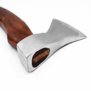 Artisan Forged D2 Hatchet Rosewood <b>Handle</b> With Leather Sheath Custom <b>Axe</b> Outdoor <b>Axe</b> - Product Image 3