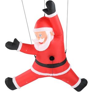 Decorazione natalizia gonfiabile illuminata da 1,5 m in PVC, Babbo Natale con sacco regalo, divertenti decorazioni da giardino con luci - Product Image 4