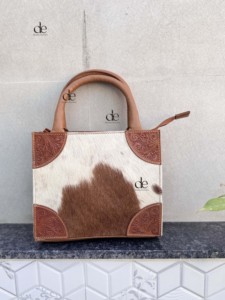 Unique Designer Cowhide Leather Shoulder <b>Bag</b> Hand Tooled Real Leather Gypsy <b>Boho</b> Vintage Handmade Handbag - Product Image 4