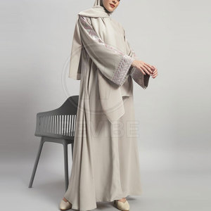 Soft Fabric Elegant Women <b>Abaya</b>-Comfortable & Breathable Floor Length Long Sleeves All Seasons Use - Product Image 5