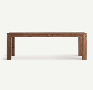 Modern Rectangle Solid <b>Wood</b> Dining <b>Table</b> with Fluted Pedestal Base <b>Foldable</b> Design for 6 Home Furniture - Product Image 2