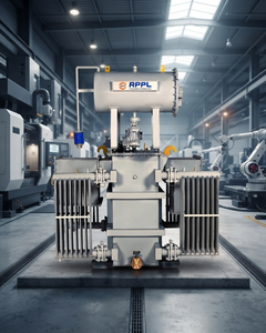 Transformador de Distribución Refrigerado por Aceite de 800 KVA, 20 KV HT, 400V LT, Enfriamiento ONAN/ONAF, Bobinado de Cobre, Cambiador de Tomas Fuera de Carga, 50Hz - Product Image 1