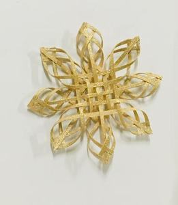 Bambou étoile arbre de Noël Topper tissé à la main ornements suspendus personnalisable couleur et taille typographie imprimé en boîte bricolage artisanat - Product Image 1